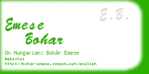emese bohar business card